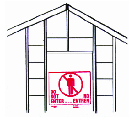 Building with Do Not Enter sign