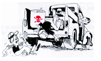 illustration of example of bad chemical transportation 