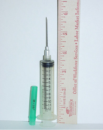 Photo #5.  Copy of identical syringe used during incident.