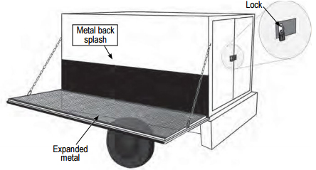 Pesticide trailer with mixing table
