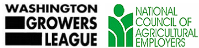 logos for the Washington Grower's League and National Council of Agricultural Employers