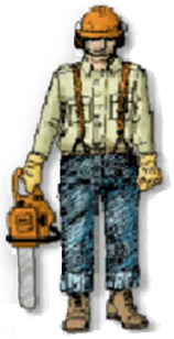 Graphic of a forester with full PPE