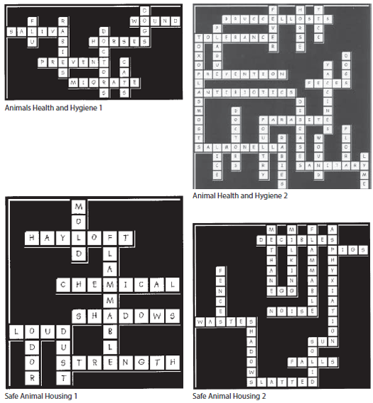 crossword puzzle answers