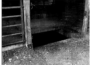 Photo of a manure pit entry