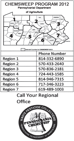 CHEMSWEEP PROGRAM 2012 numbers for regional office