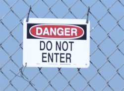 sign on a gate