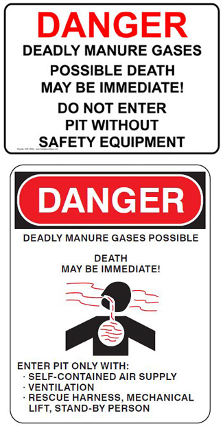 G. Manure gas warning signs