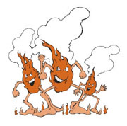 Cartoon image of fire