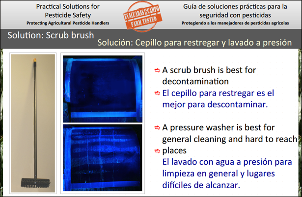 Scrub brush decontamination poster
