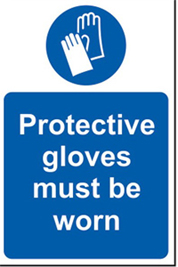 Protective gloves sign