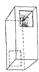 diagram of a box with two windows removed