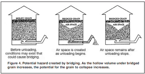 Figure 4- potential hazard created by grain bridge