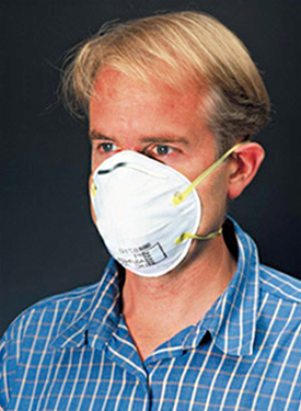 man with a dust mask