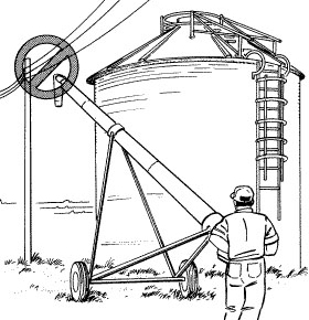 man hitting power line with portable auger