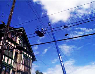 crane with powerlines