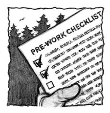 pre work checklist graphic