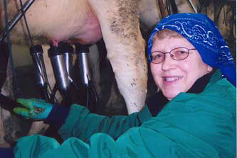 picture of a female dairy farmer