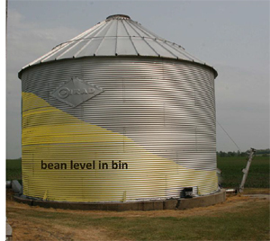 Grain bin levels graphic