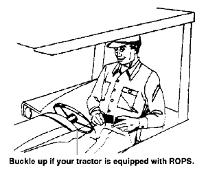 buckle up if your tractor is equipped with ROPS