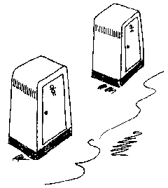 male and female toilets